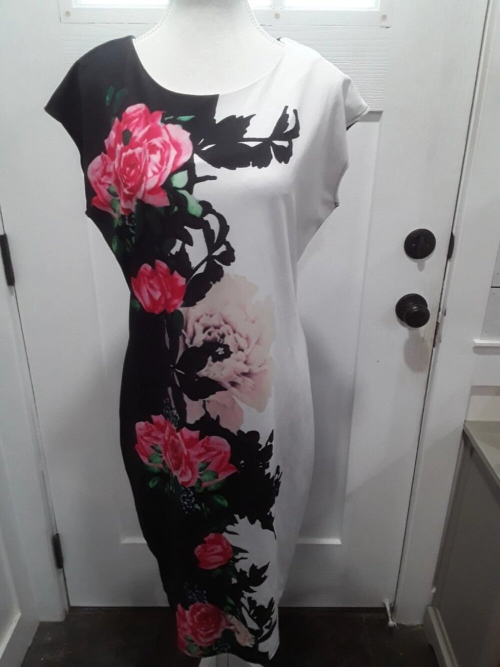 Mr. KK Women Pink Flower Summer Maxi Dress Size XL/XXL